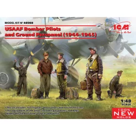   ICM 48088 USAAF Bomber Pilots and Ground Personnel (1944-1945) (100% new molds) (1/48)
