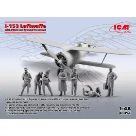   ICM 48094 I-153 with Luftwaffe Pilots and Ground Personnel (1/48)