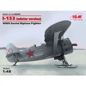   ICM 48096 I-153 winter version WWII Soviet Biplane Fighter (1/48)