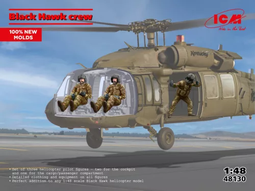 ICM 48130 Black Hawk Crew (1/48) figura makett