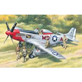   ICM 48153 Mustang P-51D WWII American Fighter with USAAF Pilots and Ground Personnel (1/48)