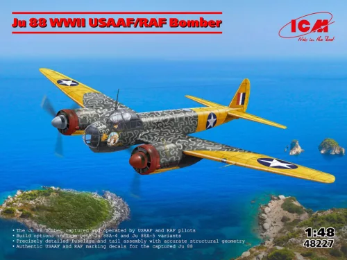 ICM 48227 Ju 88 WWII USAAF/RAF Bomber (1/48) repülőgép makett
