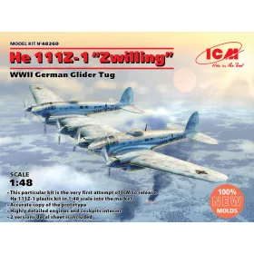 ICM 48260 He 111Z-1 Zwilling, WWII German Glider Tug (1/48)