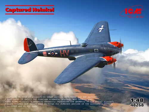 ICM 48268 He 111 Captured Heinkel (1/48) repülőgép makett