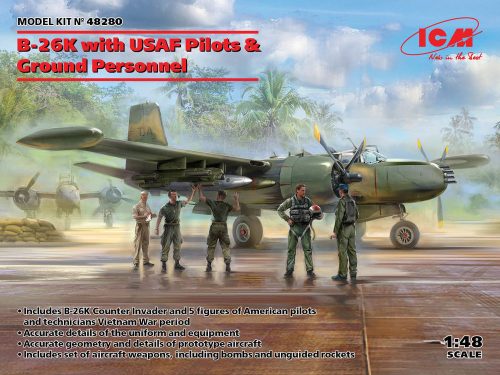 ICM 48280 B-26K with USAF Pilots & Ground Personnel (1/48)