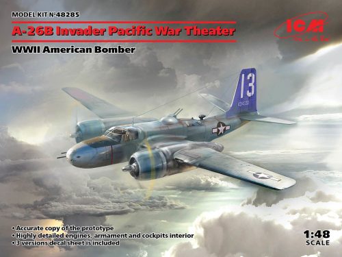 ICM 48285 A-26 Invader Pacific War Theater, WWII American Bomber (1/48)