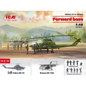   ICM 48303 Forward base Cobra AH-1G+Bronco OV-10A w.US Pilots&Ground Person a. HelicoPilots (1/48)