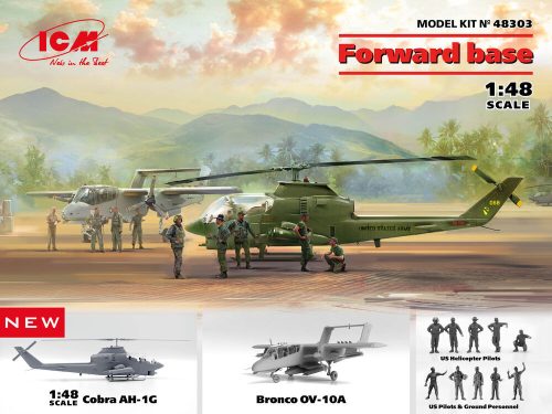 ICM 48303 Forward base Cobra AH-1G+Bronco OV-10A w.US Pilots&Ground Person a. HelicoPilots (1/48)