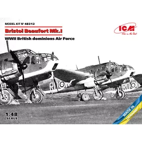  ICM 48312 Bristol Beaufort Mk.I, WWII British dominions Air Force (1/48)