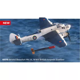   ICM 48315 Bristol Beaufort Mk.IA, British torpedo bomber (1/48) repülőgép makett