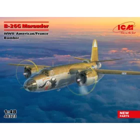   ICM 48323 B-26G Marauder, WWII American/France Bomber (1/48) repülőgép makett
