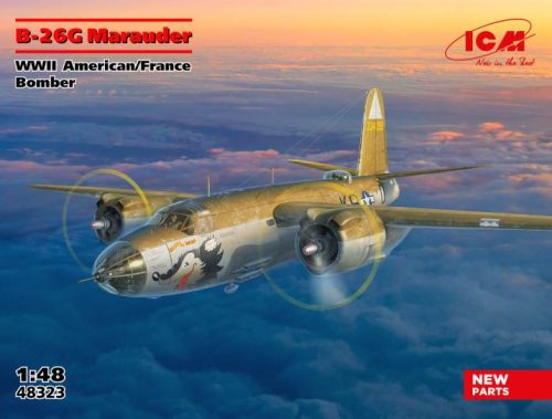 ICM 48323 B-26G Marauder, WWII American/France Bomber (1/48) repülőgép makett