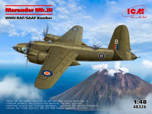 ICM 48326 B-26 Mk.III Marauder, WWII RAF/SAAF Bomber (1/48) repülőgép makett