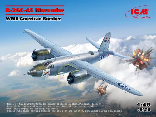 ICM 48328 B-26C-45 Marauder WWII American bomber (1/48) repülőgép makett
