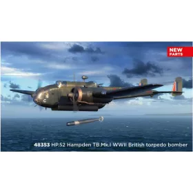  ICM 48353 HP.52 Hampden TB.Mk.I WWII British torpeo bomber (1/48) repülőgép makett