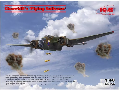 ICM 48354 British Hampden Mk.I Churchill's 'Flying Suitcase' (1/48) repülőgép makett
