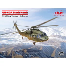   ICM 48361 UH-60A Black Hawk, US Military Transport Helicopter (1/48) helikopter makett
