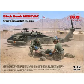   ICM 48365 Black Hawk MEDEVAC with Crew and Combat Medics (1/48) helikopter makett