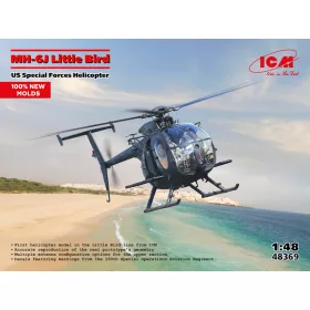   ICM 48369 MH-6J Little Bird, US Special Forces Helicopter (1/48) helikopter makett