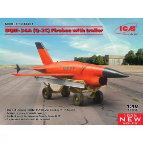   ICM 48401 BQM-34A (Q-2C) Firebee with trailer (1 airplane and trailer) (1/48)