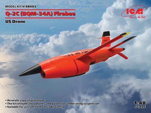 ICM 48403 Q-2C (BQM-34A) Firebee, US Drone (2 airplanes and pilons) (100% new molds) (1/48)