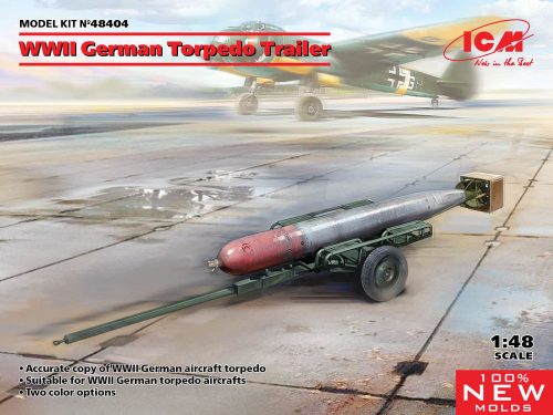 ICM 48404 WWII German Torpedo Trailer (100% new molds) (1/48)