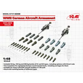   ICM 48408 WWII German Aircraft Armament (100% new molds) (1/48)