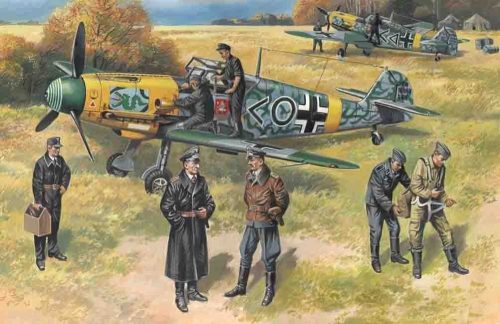 ICM 48803 Bf 109F-2 with German Pilots and Ground Personnel (1/48)