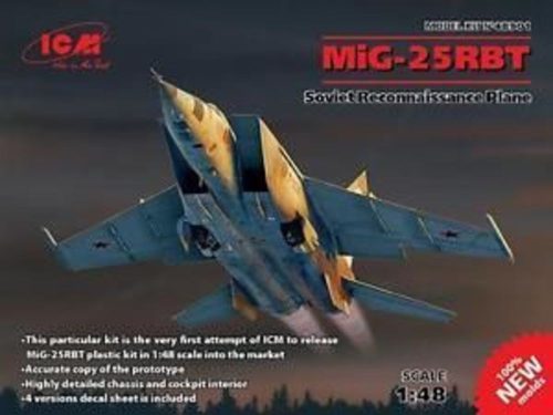 ICM 48901 MiG-25 RBT,Soviet Reconnaissance Plane (100% new molds) (1/48)