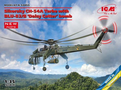 ICM 53055 Sikorsky CH-54A Tarhe with BLU-82/B "Daisy Cutter" bomb 1/35 helikopter makett