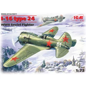   ICM 72071 I-16 type 24 WWII Soviet Fighter 1/72 repülőgép makett