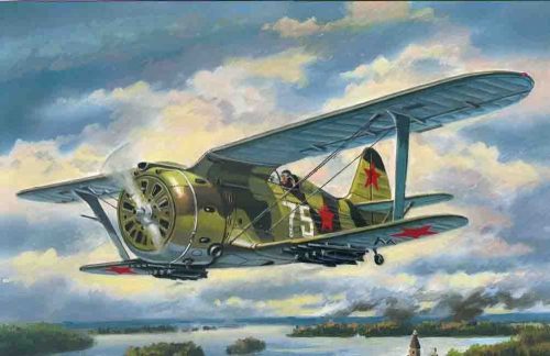 ICM 72074 I-153 "Chaika", WWII Soviet Biplane Fighter (1/72)