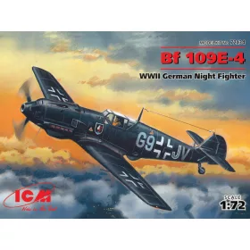   ICM 72134 Messerschmitt Bf 109E-4 WWII German Night Fighter 1/72 repülőgép makett