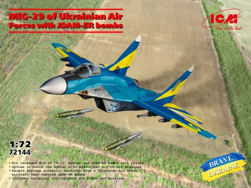 ICM 72144 MiG-29 with JDAM-ER bombs Ukranian Air Forces (1/72)