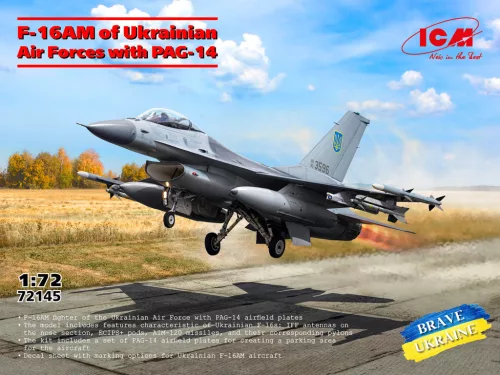ICM 72145 F-16AM with PAG-14 Ukranian Air Forces (1/72) repülőgép makett