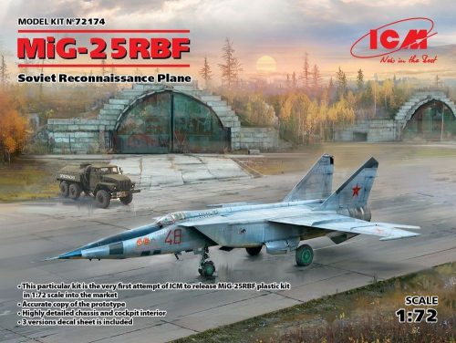 ICM 72174 MiG-25 RBF,Soviet Reconnaissance Plane (1/72)