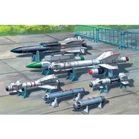   ICM 72213 Soviet Air-to-Surface Armament (X-29T,X-31P,X-59M missiles, B-13L, B-8M1 rockets containers, KAB-500Kr bombs) (1/72)