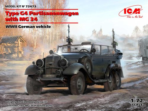 ICM 72473 Type G4 Partisanenwagen with MG 34, WWII German vehicle (1/72)