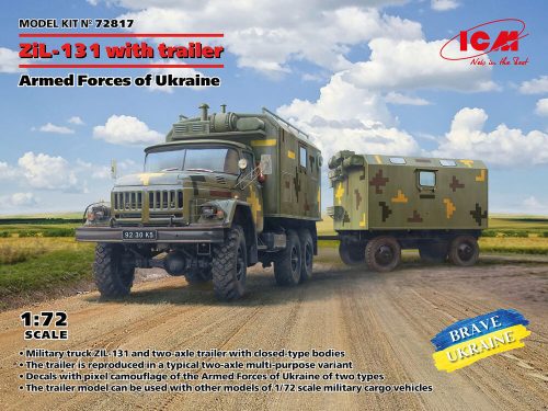 ICM 72817 ZiL-131, Truck with trailer Armed Forces of Ukraine (1/72)