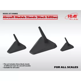   ICM A002 Aircraft Models Stands (Black Edition)(for 1:144, 1:72, 1:48 und 1:32)
