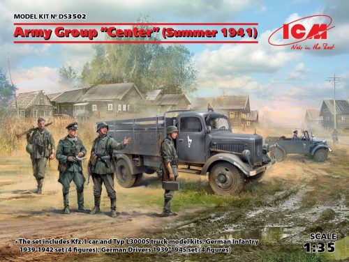 ICM DS3502 Army Group"Center"(Summer 1941)(Kfz1,Typ L3000S,German Infantry(4 figures)Ger.Drivers (1/35)