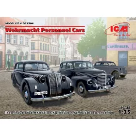   ICM DS3504 Wehrmacht Personnel Cars(Kadett K38 Salo Kapitan Saloon,Admiral Saloon) (1/35)