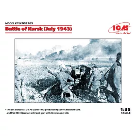   ICM DS3505 Battle of Kursk(July 1943)(T-34-76(early 1943),Pak 36(r )with Crew(4 figures)) (1/35)
