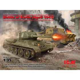  ICM DS3506 Battle of Berlin (April 1945) (T-34-85, King Tiger) (1/35)