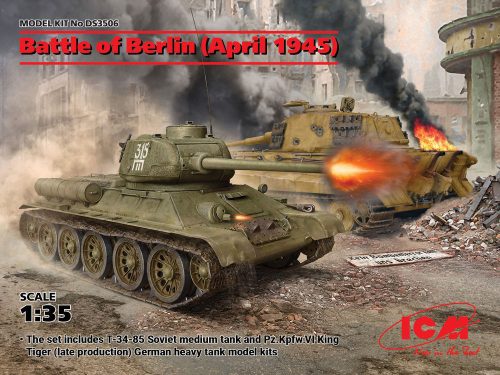 ICM DS3506 Battle of Berlin (April 1945) (T-34-85, King Tiger) (1/35)