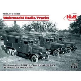   ICM DS3509 Wehrmacht Radio Trucks(Henschel 33D1 Kfz.72, Krupp L3H163 Kfz.72) (1/35)