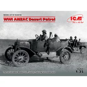   ICM DS3510 WWI ANZAC Desert Patrol (Model T LCP, Utility, Touring) (1/35)