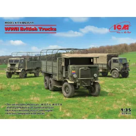   ICM DS3511 WWII British Trucks(Model W.O.T.6,Model W.O.T.8,Leyland Retriever General Serv (1/35)