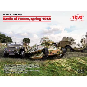   ICM DS3514 Battle of France, spring 1940 (Panhard 178 AMD-35,FCM 36,Laffly V15T) (1/35)