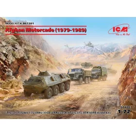   ICM DS7201 Afghan Motorcade (1979-1989)(URAL-375D, URAL-375A,ATZ-5-375,BTR60PB (1/72)